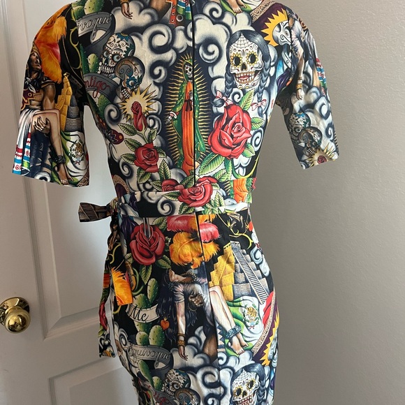 New Vanity Project by Limb 50s style 3/4 sleeve wiggle dress Alexander Henry 4 - Picture 3 of 8